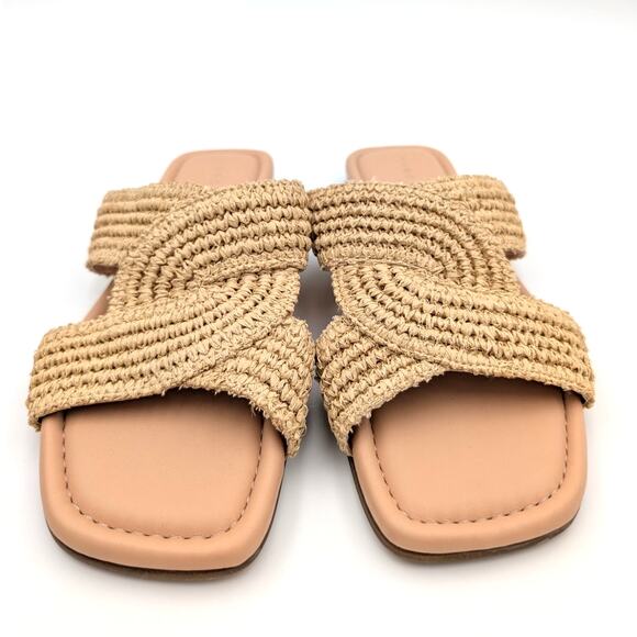 Marc Fisher Navie Slip-On Flat Sandals Women's Open Square Toe Size US7.5M EU38 - Picture 2 of 11